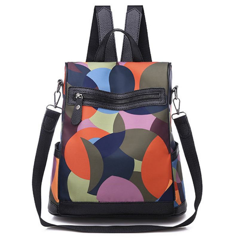 Γυναικεία Αντικλεπτική Τσάντα Ώμου Colorblock Casual Backpack Πολλαπλών Λειτουργιών
