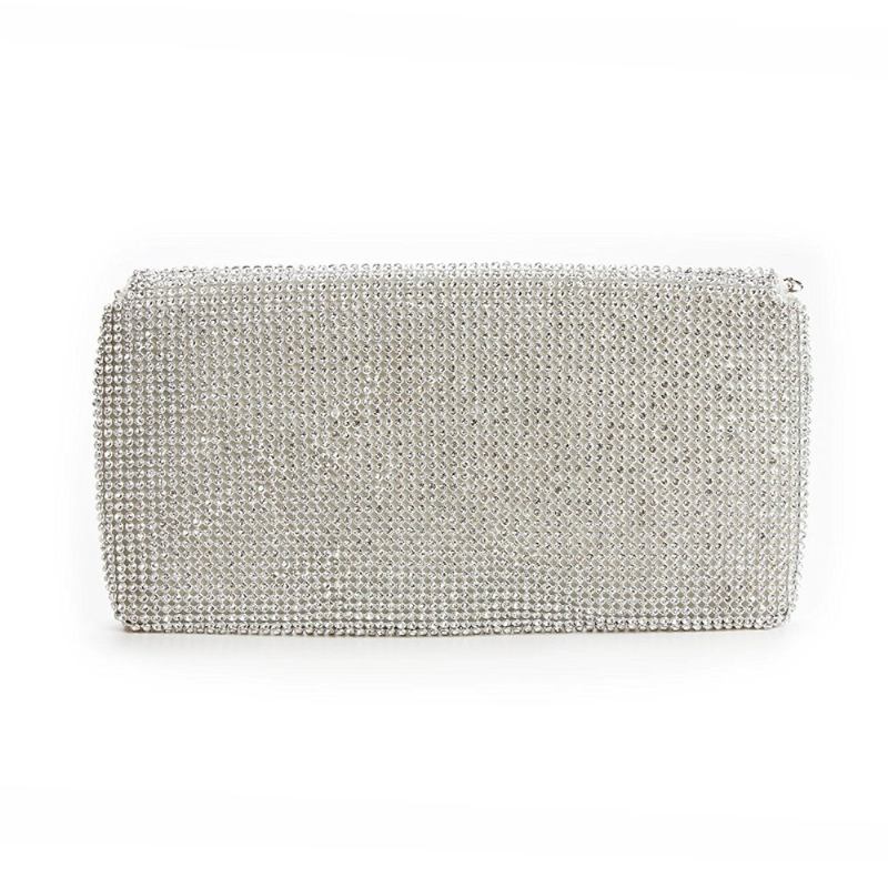 Γυναικεία Βραδινή Τσάντα Γυαλιστερή Clutch Με Στρας Για Γάμο Ή Πάρτι