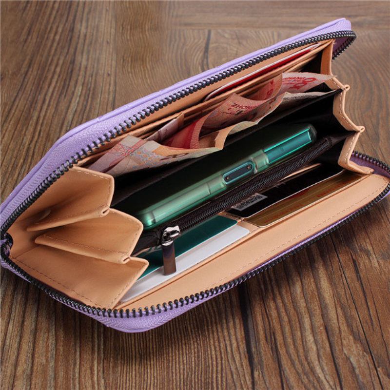 Γυναικεία Casual Long Card Bag Leisure Grain Wallet