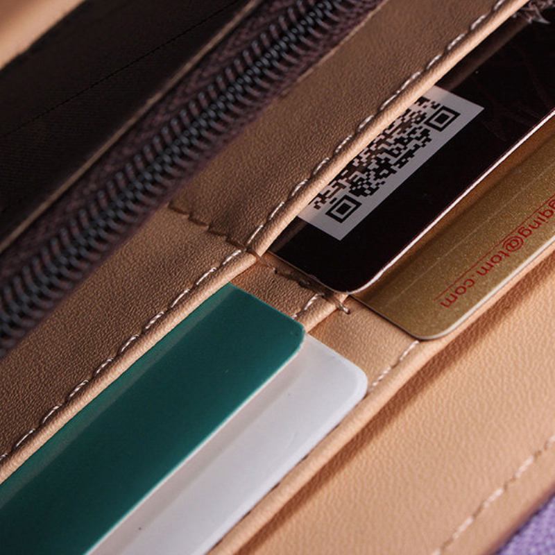 Γυναικεία Casual Long Card Bag Leisure Grain Wallet