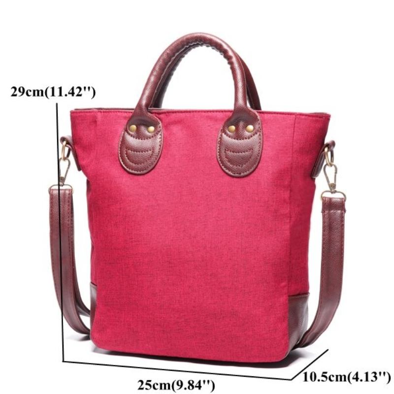 Γυναικεία Patchwork Oxford Pu Δερμάτινη Τσάντα Ώμου Τσάντες Χιαστί
