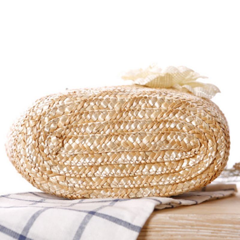 Γυναικεία Straw Flower Designer Τσάντα Vocation Παραλίας
