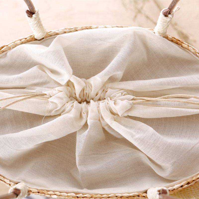 Γυναικεία Straw Flower Designer Τσάντα Vocation Παραλίας