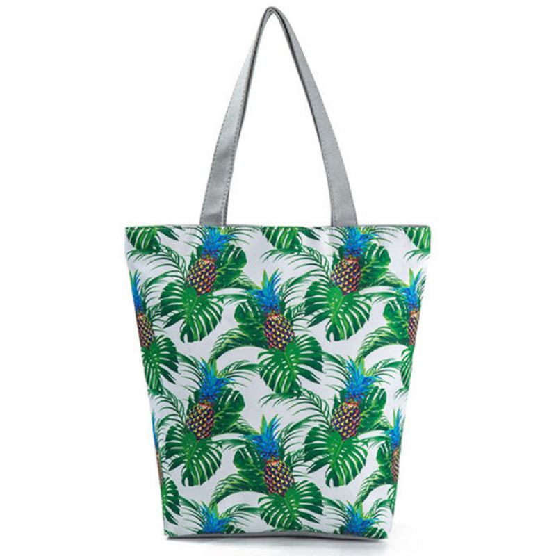 Γυναικεία Τσάντα Σε Καμβά Εκτύπωσης Casual Tote Ώμου Μεγάλης Χωρητικότητας