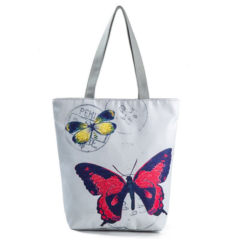 Γυναικεία Τσάντα Σε Καμβά Εκτύπωσης Casual Tote Ώμου Μεγάλης Χωρητικότητας