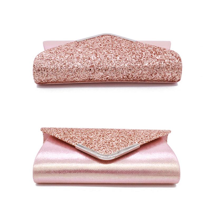 Γυναικείες Βραδινές Τσάντες Pu Clutch Δερμάτινες Παγιέτες Τσάντα Συμπλέκτη Μακιγιάζ Δεξιώσεων