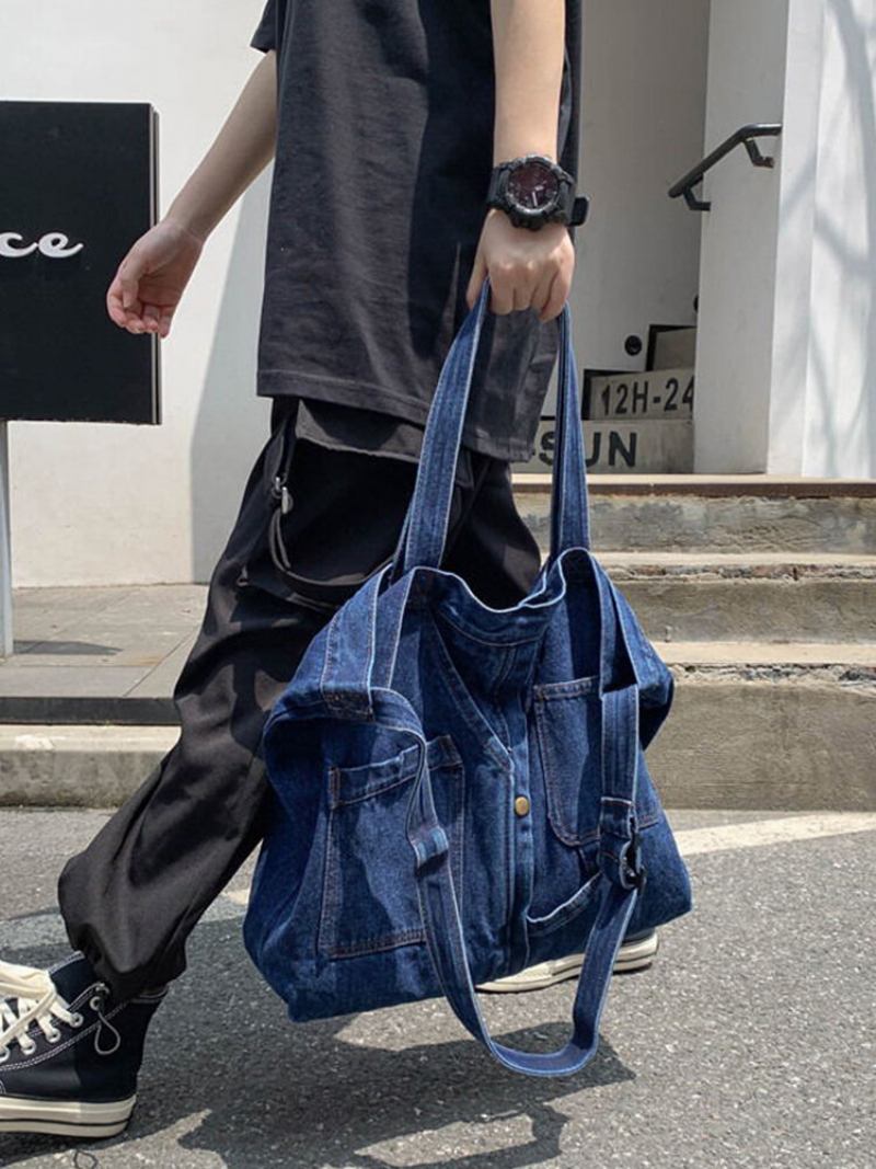 Menico Γυναικεία Oxford Υφασμάτινη Τσάντα Messenger Lazy Style Αγορών Λογοτεχνική Ώμου