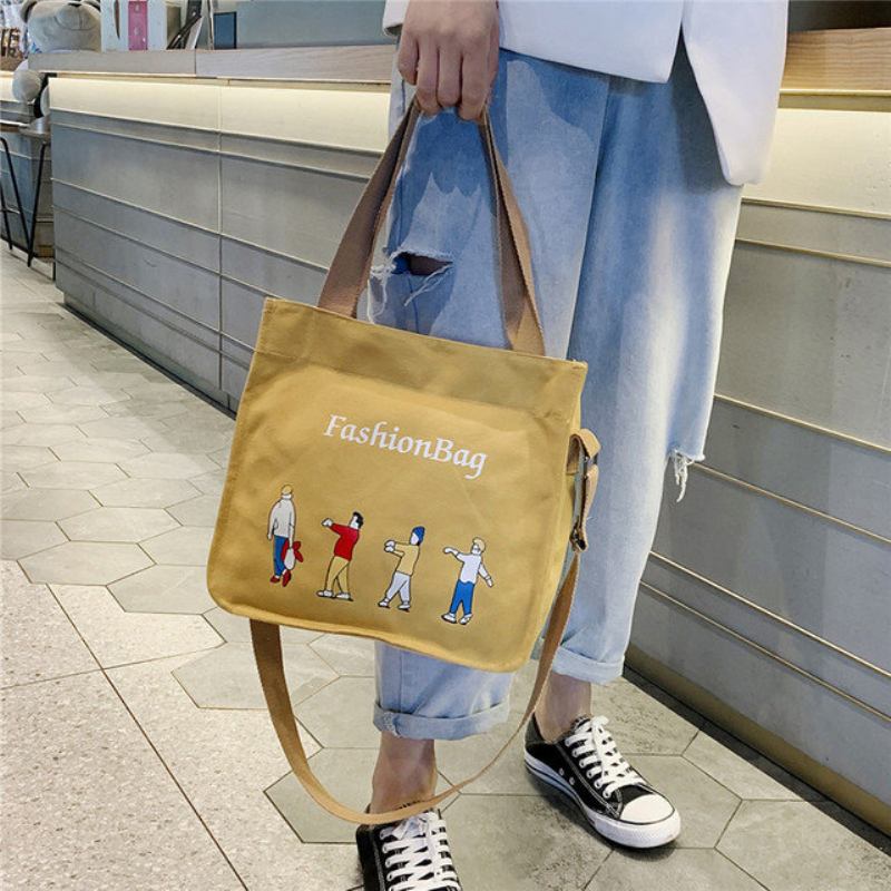 Μικρή Fresh Art Casual Τσάντα Ώμου Χαριτωμένη Άγρια Πάνινη Γυναικεία Κρεμάστρα Μεγάλης Χωρητικότητας Φορητή Φοιτητική