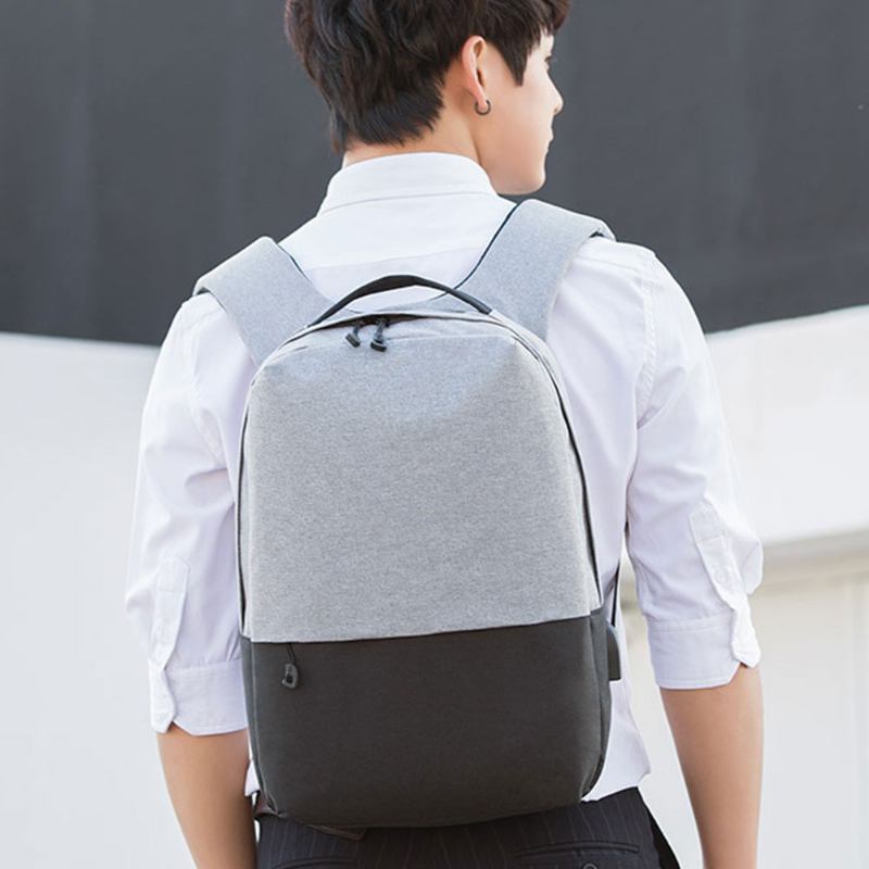 Μινιμαλιστικό Oxford Cloth Casual Student Backpack Εξανθρωπισμένη Αδιάβροχη Τσάντα Ώμου Ταξιδιού Φορητού Υπολογιστή Με Φόρτιση Usb