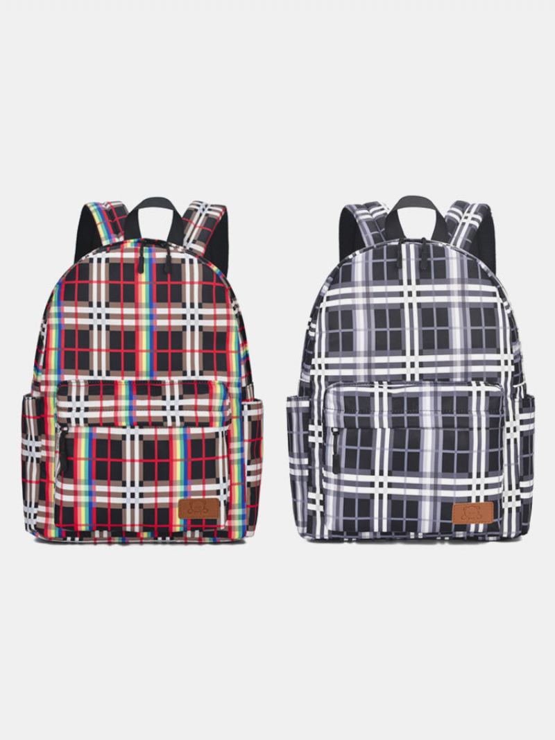 Μοτίβο Εκτύπωσης Oxford Stylish Lattice Ελαφρύ Φορητό Κατά Των Γρατσουνιών Αντιρρυπαντικό Αναπνεύσιμο Μαλακό Σακίδιο Πλάτης 14 Ιντσών