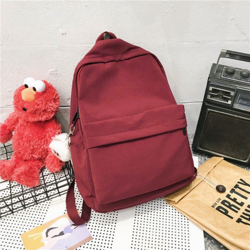 Νέα Nylon Casual Τσάντα Ώμου Γυναικεία Μονόχρωμη Απλή Άγρια Τρίχα Μενταγιόν Φοιτητική