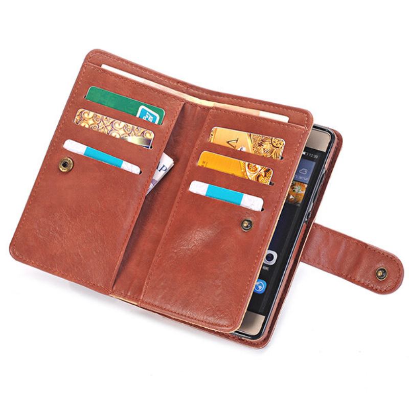Pu Δερμάτινη 9 Υποδοχές Καρτών Casual Iphone7/7plus/6/6plus/s7/s7 Θήκη Τηλεφώνου Edge Πακέτο Πορτοφολιού Για Άνδρες