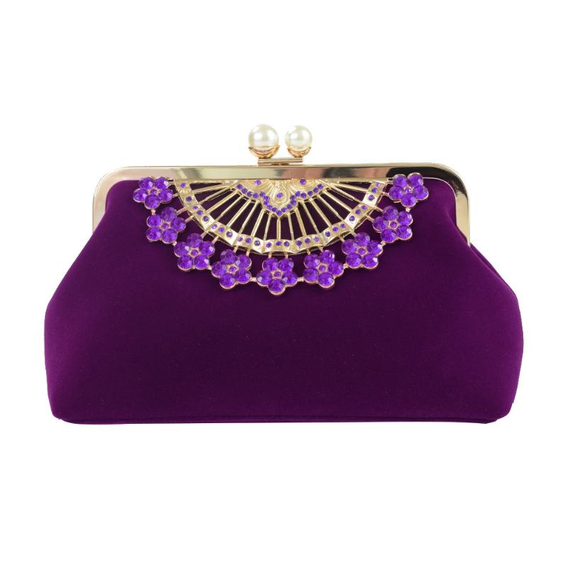 Τσάντα Fashion Diamond Dinner Bag Cheongsam Με Αλυσίδα Νυφική Ώμου
