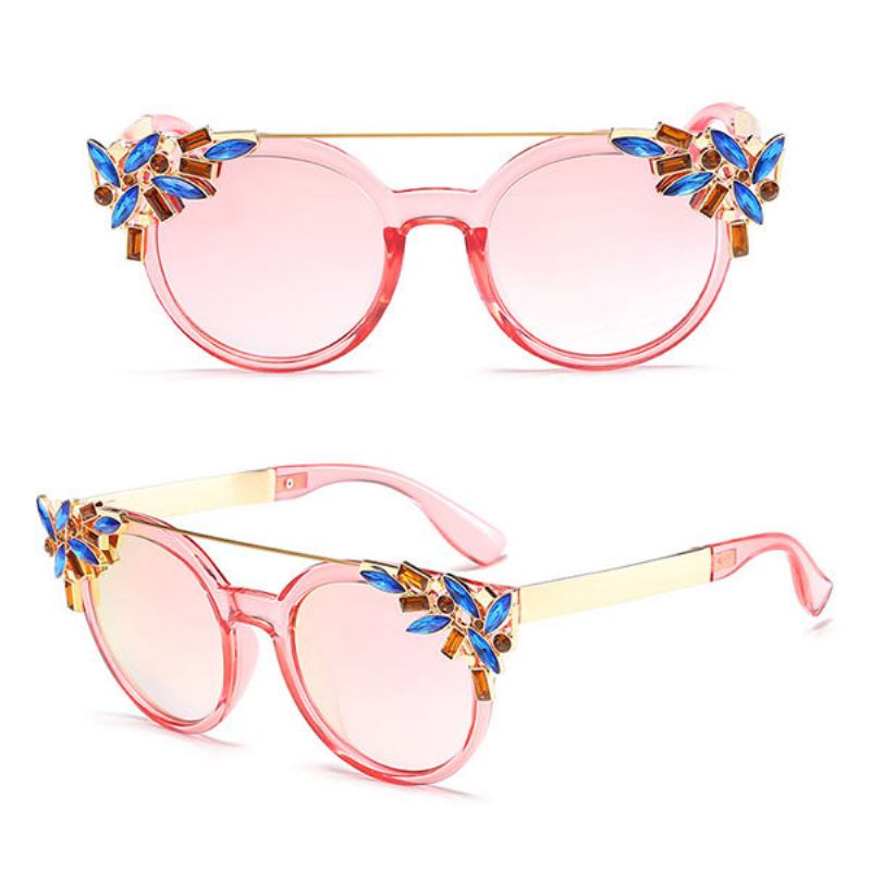Γυναικεία Γυαλιά Ηλίου Cat Eye Anti-uv Vintage Επώνυμων Σχεδιαστών Crystal Diamond Frame