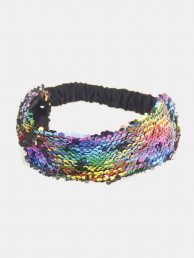 Μόδα Πολύχρωμες Πούλιες Headband Αξεσουάρ Μαλλιών Για Κορίτσια Για Πάρτι Δώρο Για Γυναίκες