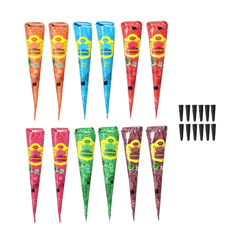 Σετ Πάστας Τατουάζ 12 Τεμ. Long-lasting Shimmer Temporary Tattoo Cream For Body Art