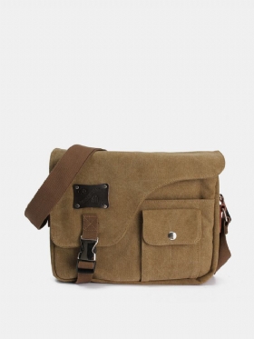 Τσάντα Ώμου Vintage Messenger Canvas Crossbody Για Άνδρες
