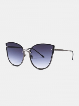 Unisex Metal Cat-eye Frame Hollow Bridge Γυαλιά Ηλίου Με Πολύχρωμο Φακό Anti-uv