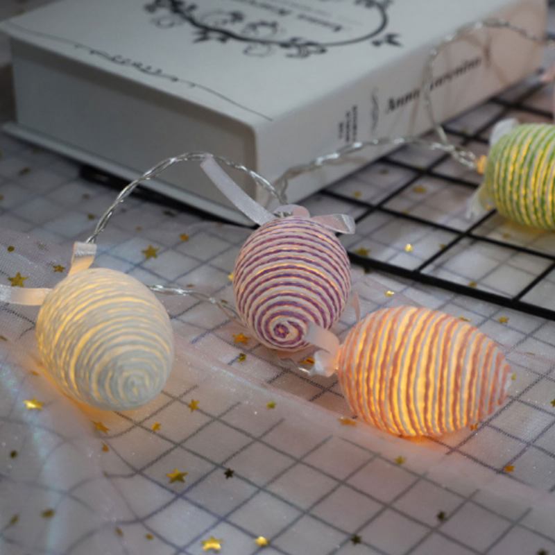 10 20 30 Led Creative Ζεστό Φωτιστικό Αυγού Με Χρωματιστό Σχοινί Για Πασχαλινή Διακόσμηση Κορδόνι Λυχνίας Led Με Μπαταρία 1.5m 3m 4.5m Λευκό