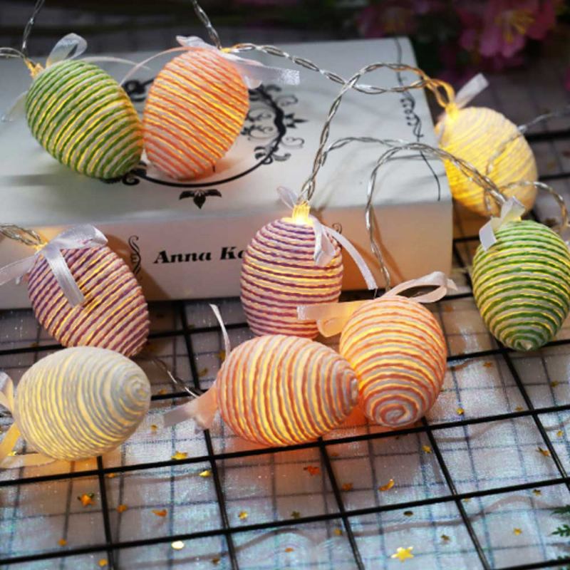 10 20 30 Led Creative Ζεστό Φωτιστικό Αυγού Με Χρωματιστό Σχοινί Για Πασχαλινή Διακόσμηση Κορδόνι Λυχνίας Led Με Μπαταρία 1.5m 3m 4.5m Λευκό