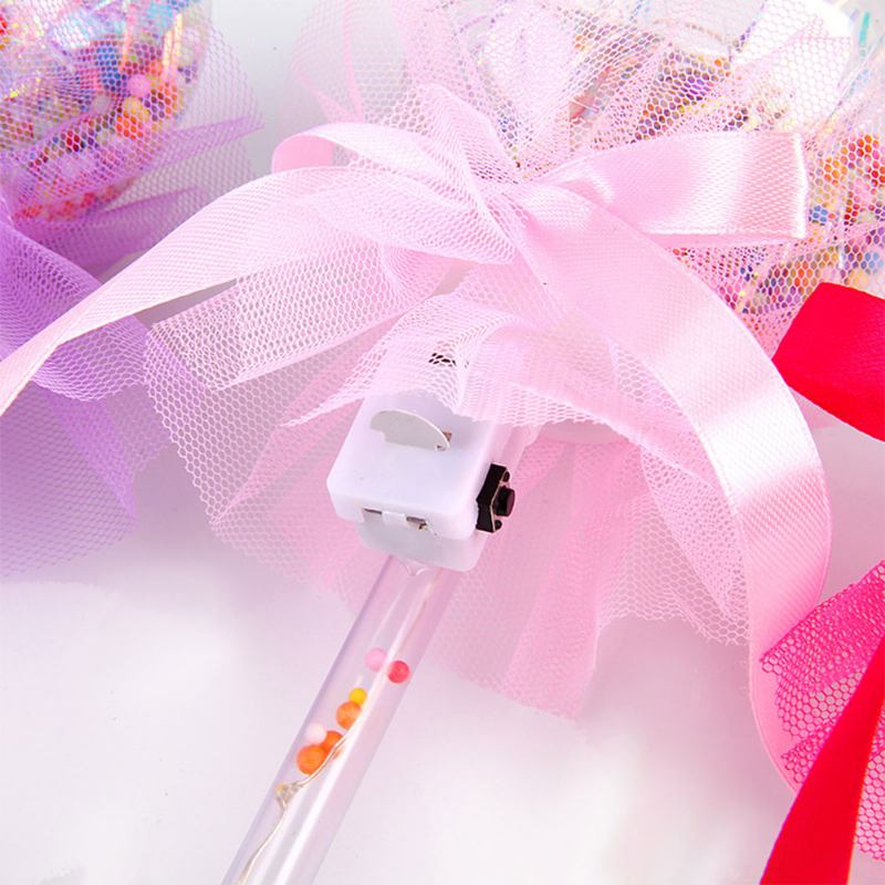 10 Τμχ Στρογγυλό Bobo Ball Magic Stick With Fairy Bow Glow Με 3 Λειτουργίες Φωτισμού Για Χριστουγεννιάτικη Διακόσμηση Πάρτι