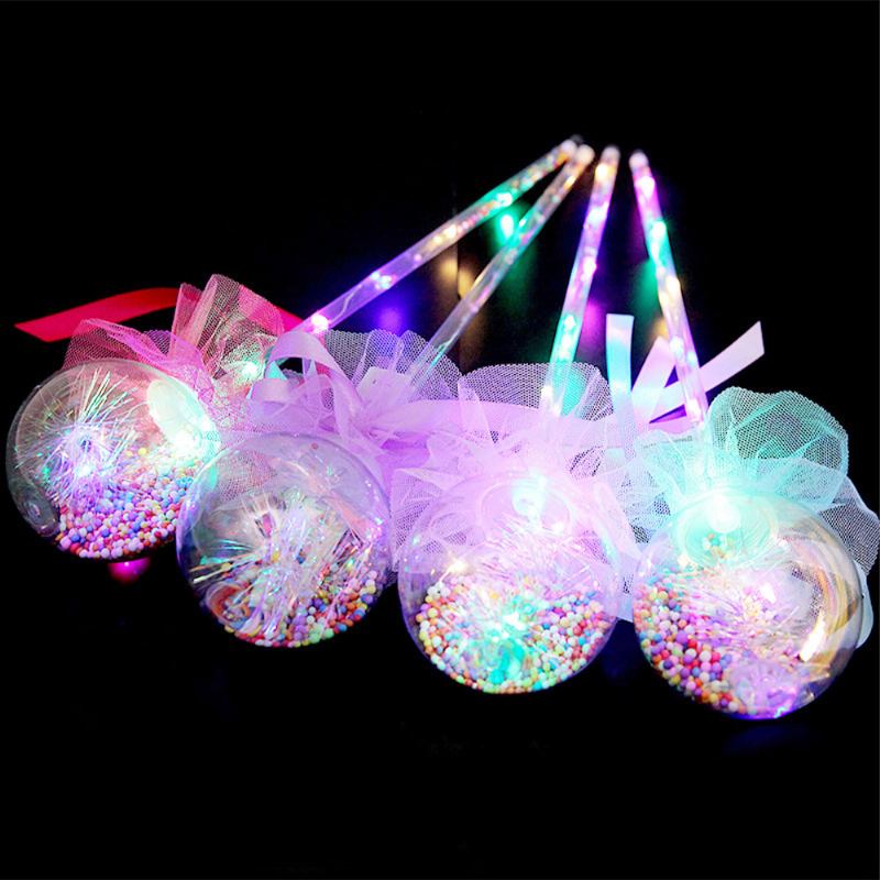 10 Τμχ Στρογγυλό Bobo Ball Magic Stick With Fairy Bow Glow Με 3 Λειτουργίες Φωτισμού Για Χριστουγεννιάτικη Διακόσμηση Πάρτι