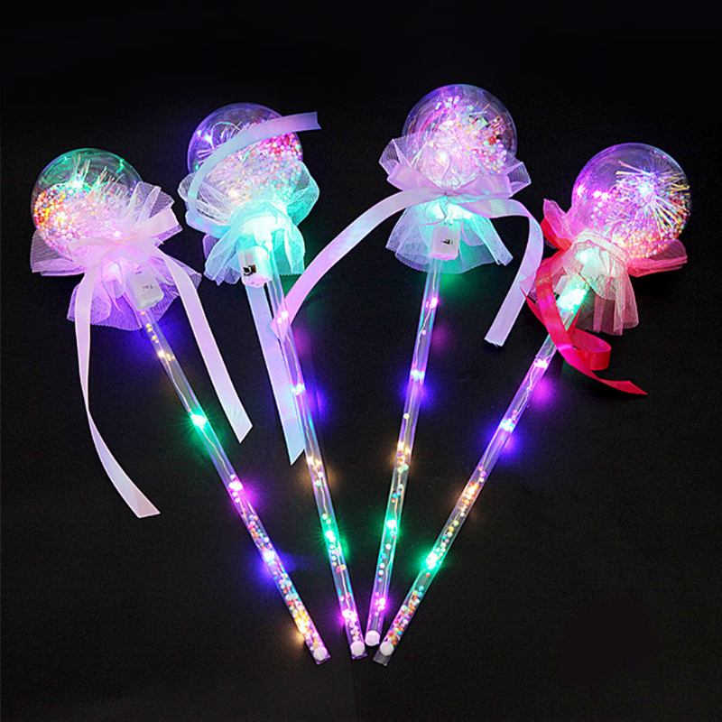 10 Τμχ Στρογγυλό Bobo Ball Magic Stick With Fairy Bow Glow Με 3 Λειτουργίες Φωτισμού Για Χριστουγεννιάτικη Διακόσμηση Πάρτι