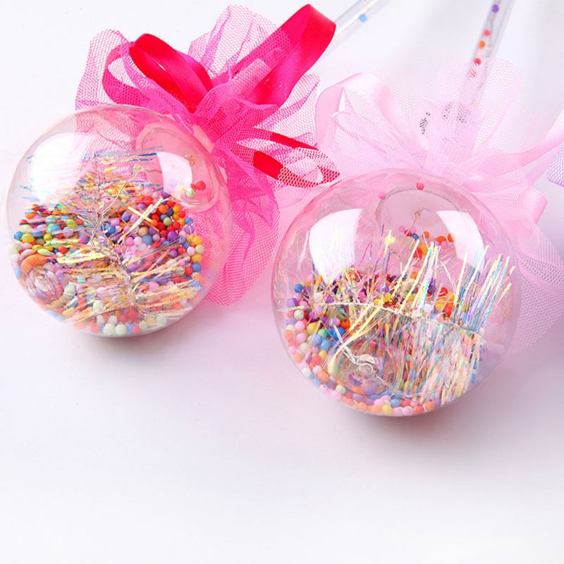 10 Τμχ Στρογγυλό Bobo Ball Magic Stick With Fairy Bow Glow Με 3 Λειτουργίες Φωτισμού Για Χριστουγεννιάτικη Διακόσμηση Πάρτι