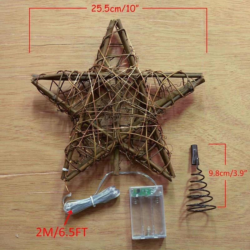 Cane Art Χριστουγεννιάτικο Δέντρο Top Star Χριστουγεννιάτικα Στολίδια Top Με Φωτάκια