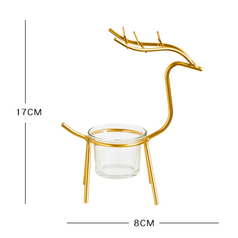 Elk Deer Κηροπήγιο Nordic Style Διακόσμηση Σπιτιού Για Χριστουγεννιάτικο Πάρτι Τραπεζαρίας Γάμου