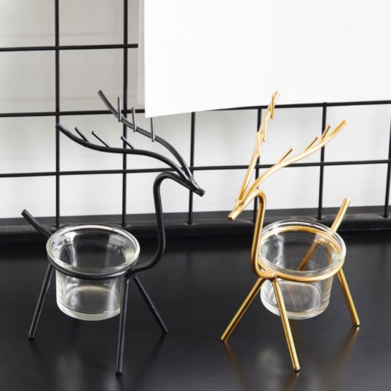 Elk Deer Κηροπήγιο Nordic Style Διακόσμηση Σπιτιού Για Χριστουγεννιάτικο Πάρτι Τραπεζαρίας Γάμου