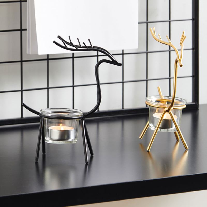Elk Deer Κηροπήγιο Nordic Style Διακόσμηση Σπιτιού Για Χριστουγεννιάτικο Πάρτι Τραπεζαρίας Γάμου