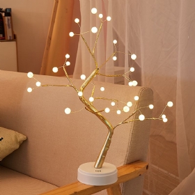 Επιτραπέζιο Φωτιστικό Led Tree Pearl Εκκρεμές Χάλκινο Σύρμα Firefly Διακόσμηση Δωματίου Νύχτας
