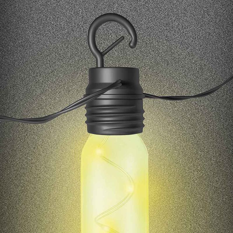 Fancy Outdoors Party Decoration Σωλήνα Led String Light Solar Energy Powered Αδιάβροχο Χάλκινο Σύρμα Ανοιχτό Ζεστό Λευκό Πολύχρωμο