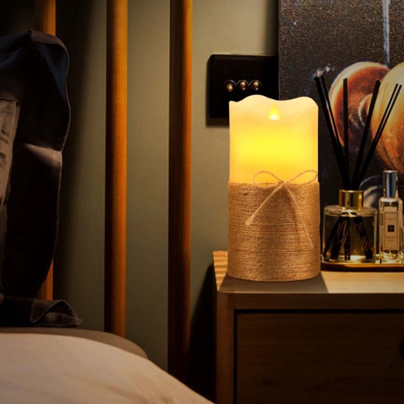 Σετ 3 Τεμαχίων Led Candles Διακόσμηση Σπιτιού Χριστουγεννιάτικα Φεστιβάλ Προσομοιωμένης Φλόγας Ηλεκτρονικό Λαμπάκι Κεριών Με Τηλεχειριστήριο